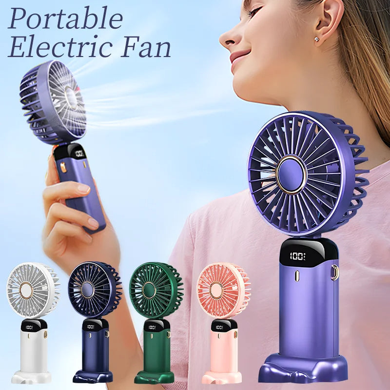 Breeze Elite Neck Fan - 5 Speed  USB Rechargeable Mini Portable Electric Fan