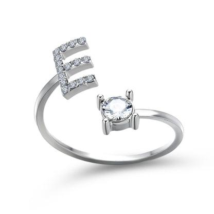 AlphaCrest Initial Ring Collection - Initial Letter Ring - Bnoli