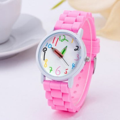 Whimsy Wonder Timepiece - Children Silicone Quartz Watch pink