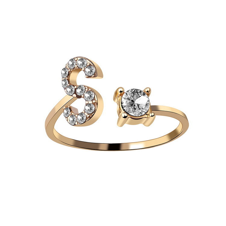 AlphaCrest Initial Ring Collection - Initial Letter Ring - Bnoli