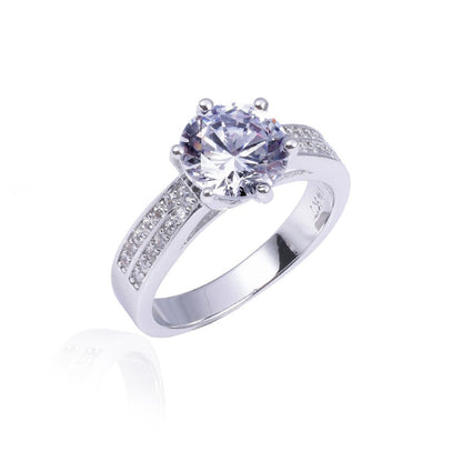 Simulated Diamond Engagement Ring - Bnoli