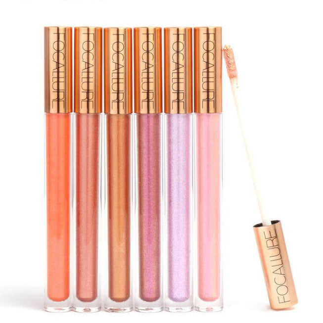 OpulentShine Lip Luster - Focallure Metallic Waterproof Lip Gloss