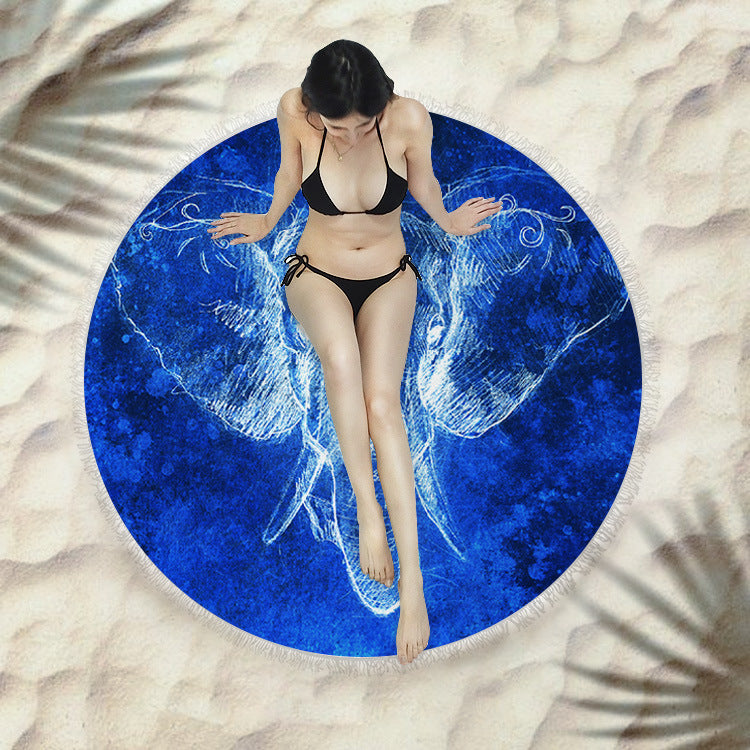 Sunbreeze Circular Towel - Fringed Beach Round Towel