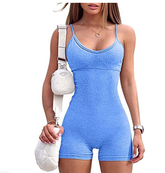 ActiveFlex Yoga Jumpsuit - Spaghetti Strap Shorts - Bnoli