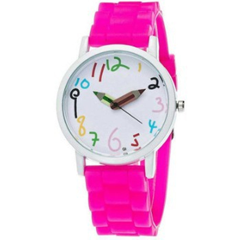 Whimsy Wonder Timepiece - Children Silicone Quartz Watch pink