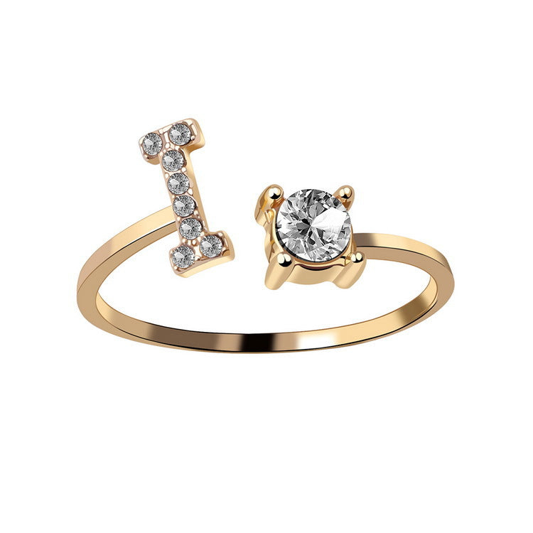 AlphaCrest Initial Ring Collection - Initial Letter Ring - Bnoli