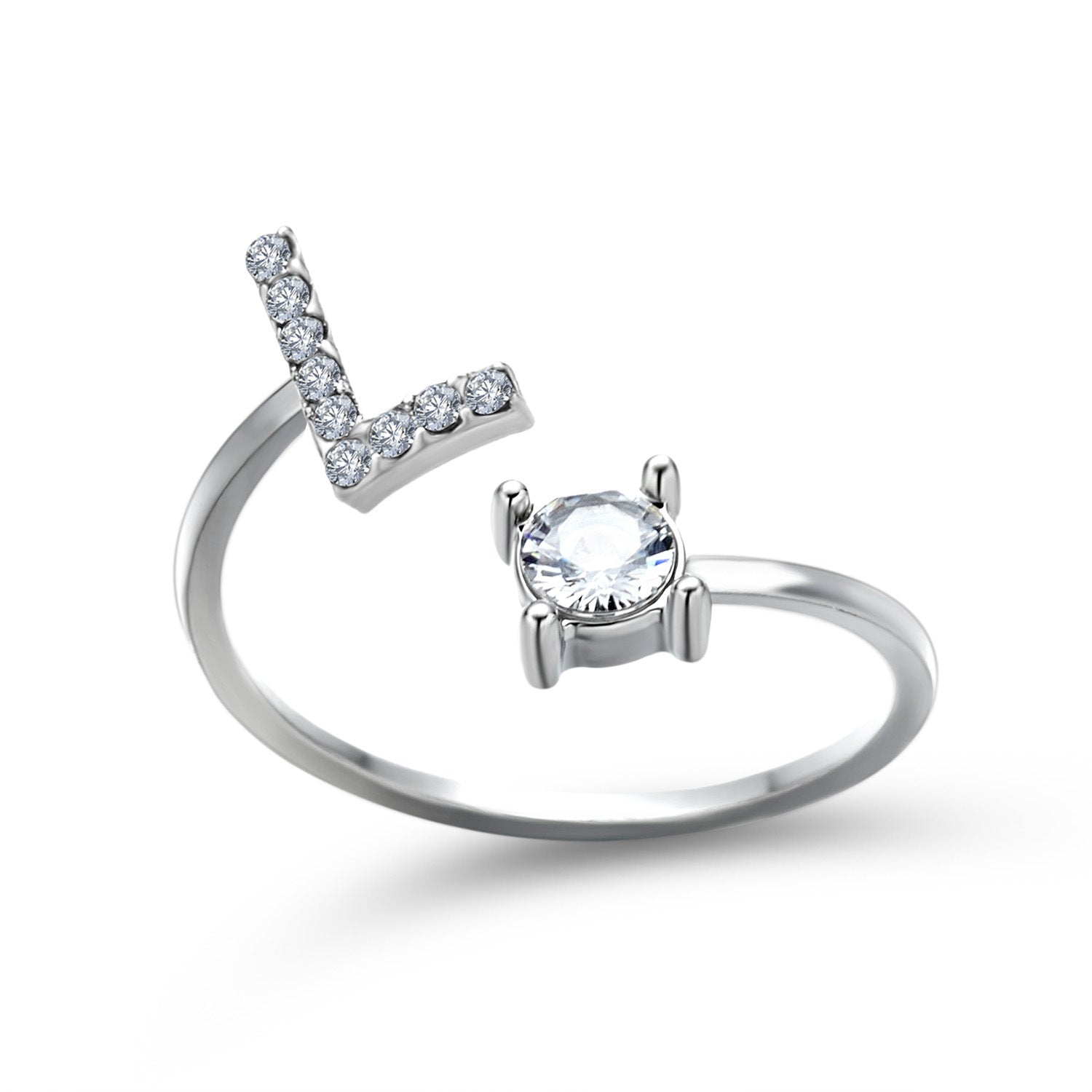 AlphaCrest Initial Ring Collection - Initial Letter Ring - Bnoli