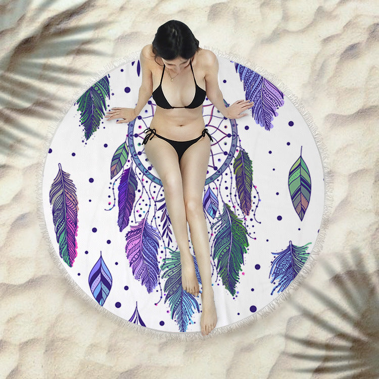 Sunbreeze Circular Towel - Fringed Beach Round Towel