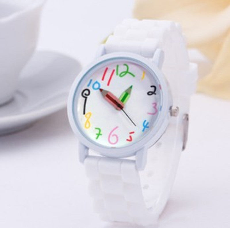 Whimsy Wonder Timepiece - Children Silicone Quartz Watch white