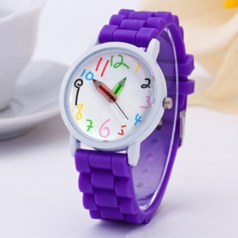 Whimsy Wonder Timepiece - Children Silicone Quartz Watch violet