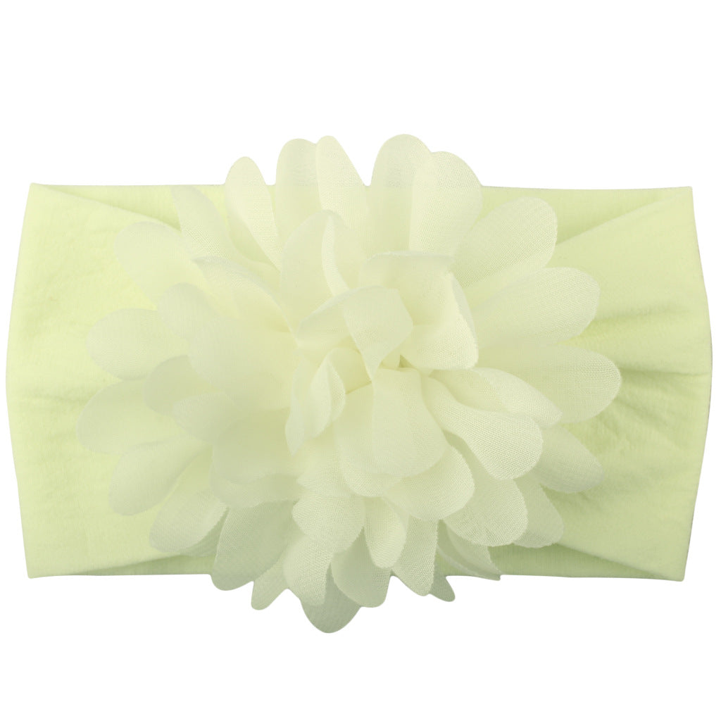 Bnoli | Creative Chiffon Flower Headband light yellow