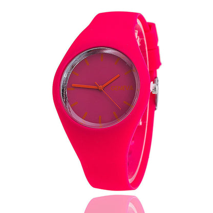 Youthful Elegance Timepiece - Ladies Casual Quartz Watch dark pink