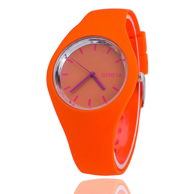 Youthful Elegance Timepiece - Ladies Casual Quartz Watch orange