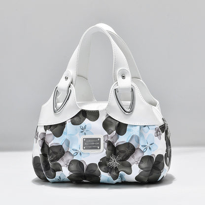 CoutureColor Multibag - Women's Trend  Multicolor Handbag white blue and black flowers