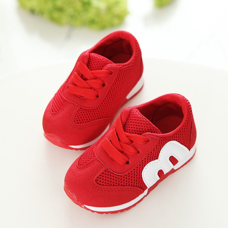 BreezeBound Kids' Trainers - Mesh Sneakers red