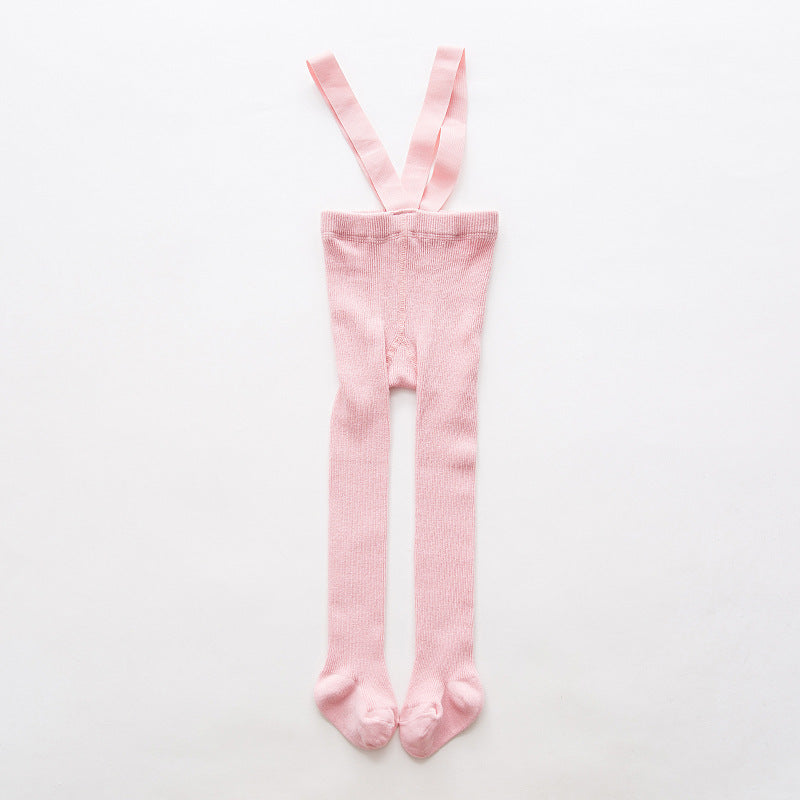 Bnoli Combed Cotton Baby Crawling Cross Overalls pink