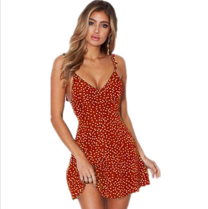 NYXIE SunSway Strappy Polka Sundress - Beach Sundress