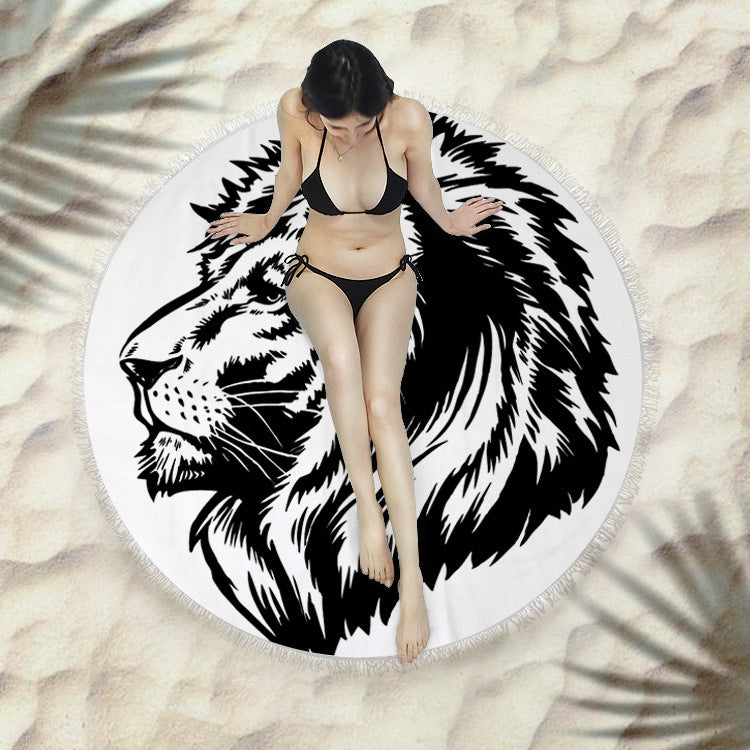 Sunbreeze Circular Towel - Fringed Beach Round Towel