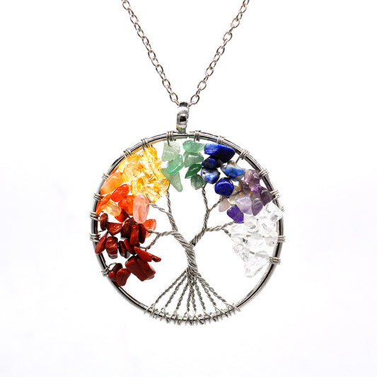 Celestial Essence Tree Pendant - Kabala Life Tree Necklace