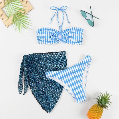 Coastal Couture Trio - Swimsuit Bikini Tube Top Three-piece Suit