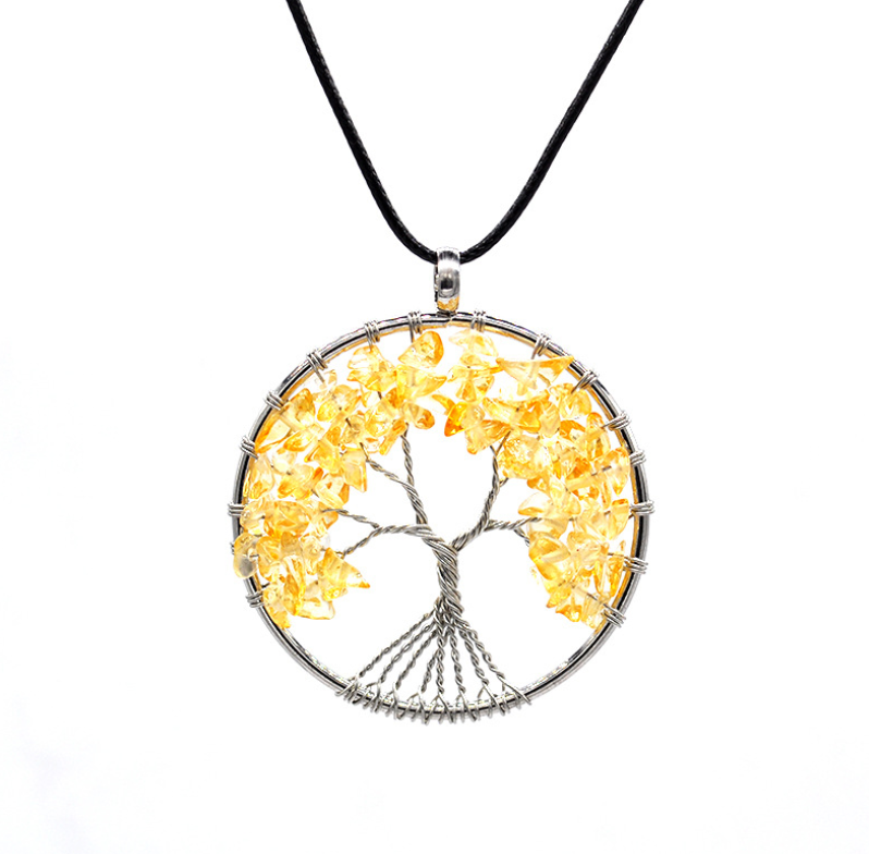 Celestial Essence Tree Pendant - Kabala Life Tree Necklace