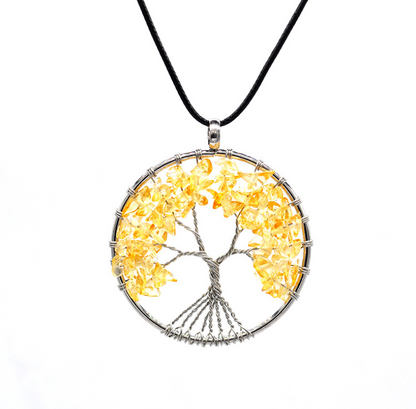 Celestial Essence Tree Pendant - Kabala Life Tree Necklace