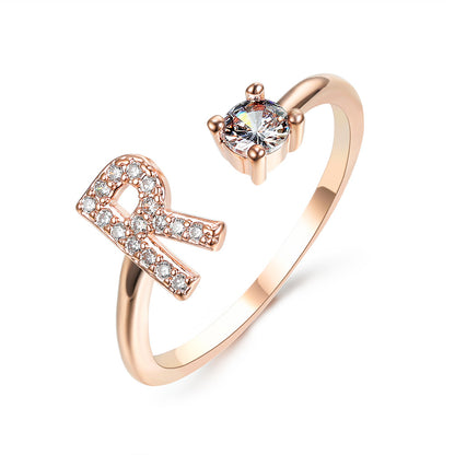 AlphaCrest Initial Ring Collection - Initial Letter Ring - Bnoli