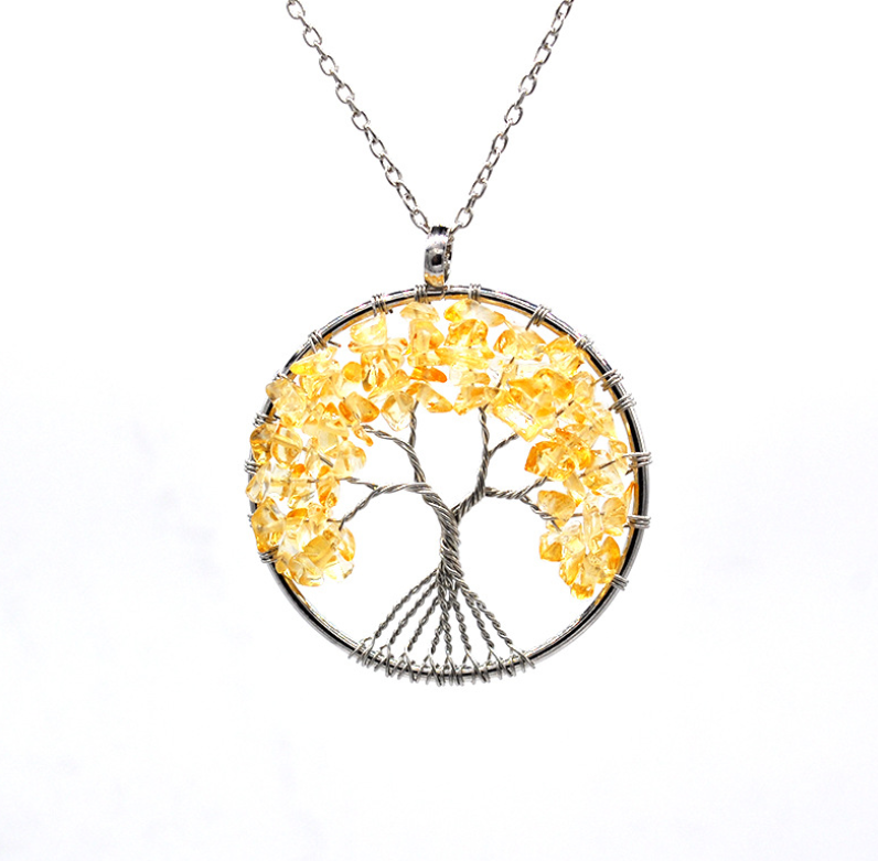 Celestial Essence Tree Pendant - Kabala Life Tree Necklace