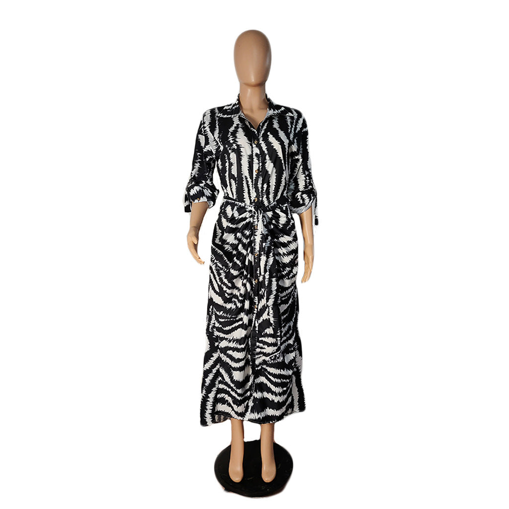 Bnoli | Solid Color Burst Pleated Dress white and black