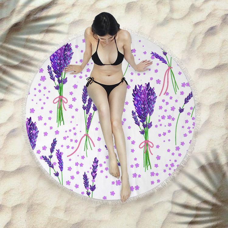 Sunbreeze Circular Towel - Fringed Beach Round Towel