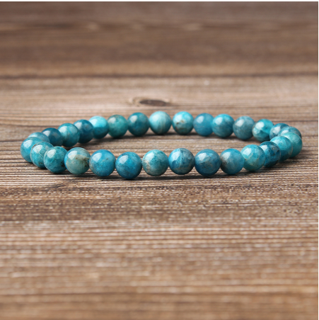 Majestic Blue Apatite Ensemble - Natural Blue Apatite Bracelets