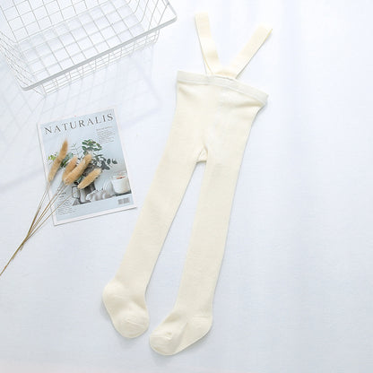 Bnoli Combed Cotton Baby Crawling Cross Overalls white