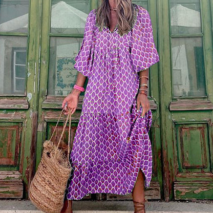 NYXIE FreeSpirit Dress - Summer Vintage Printed Bohemian Dress