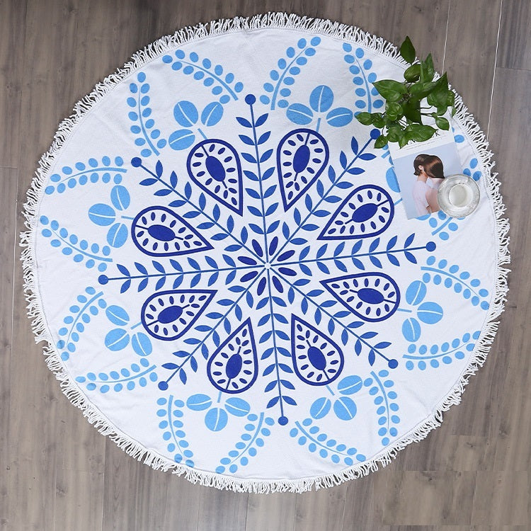 Sunbreeze Circular Towel - Fringed Beach Round Towel