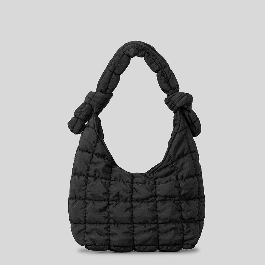 PlushPleat Purse - Simple Quilted Bubble Texture Handbag - NYXIE