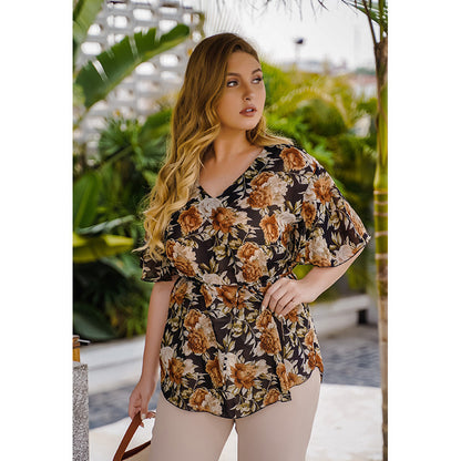 Bnoli | Floral Chiffon Blouse