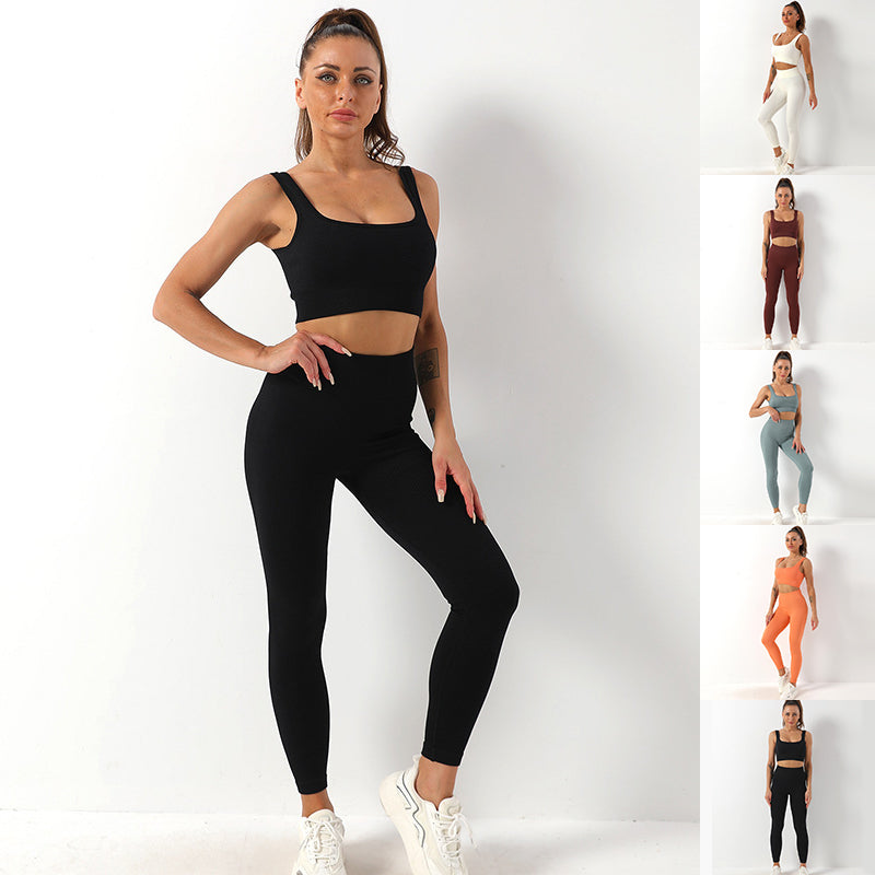 NYXIE Seamless Sculpture Yoga Set 2pcs Thread Yoga Suit Seamless Bra And Butt Lifting High Waist Leggings Set For Women Sports Fitness Yoga Pants Sportswear Outfits Clothing