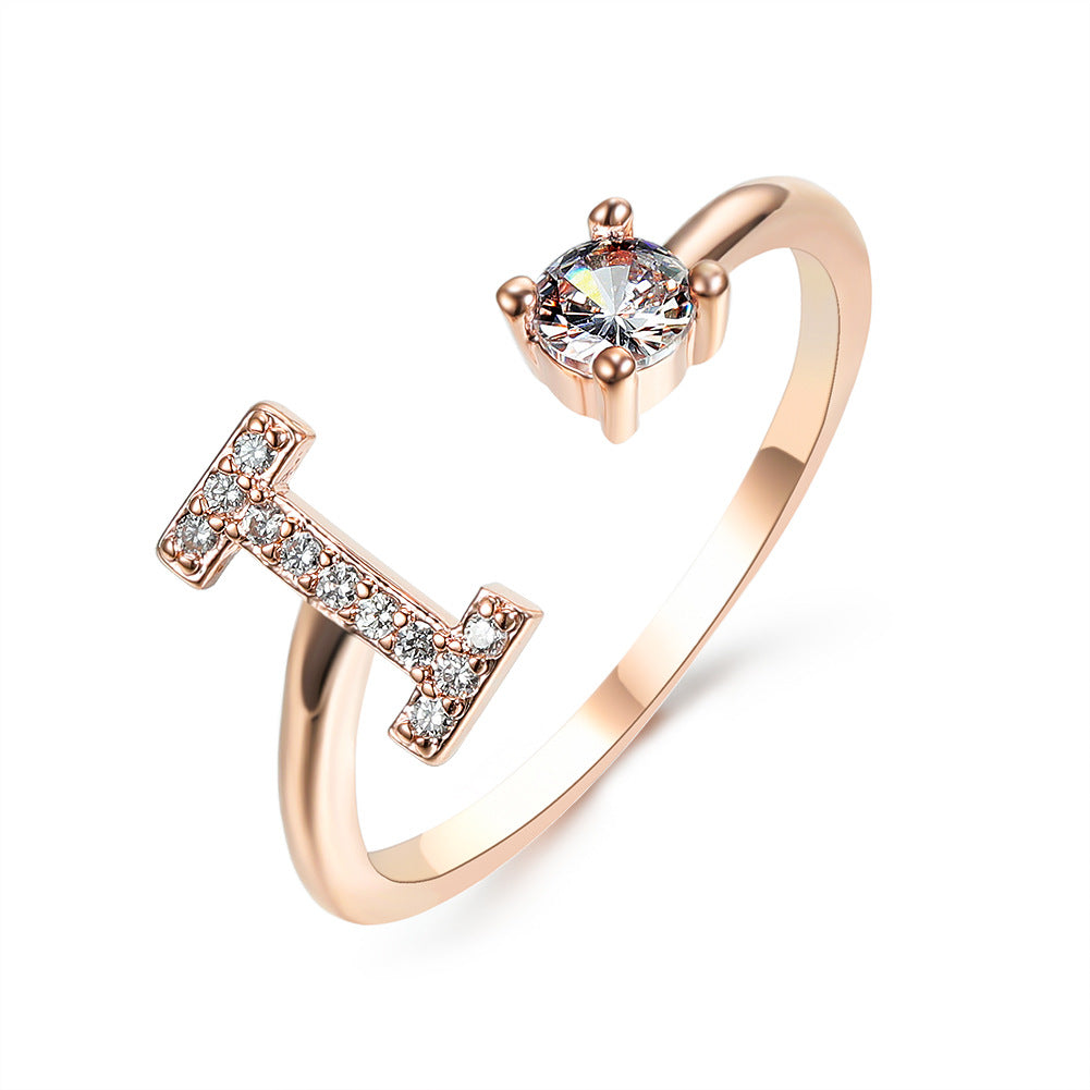 AlphaCrest Initial Ring Collection - Initial Letter Ring - Bnoli