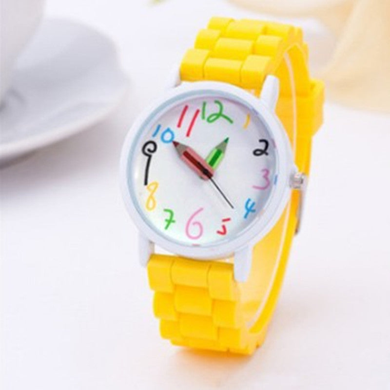 Whimsy Wonder Timepiece - Children Silicone Quartz Watch yellow