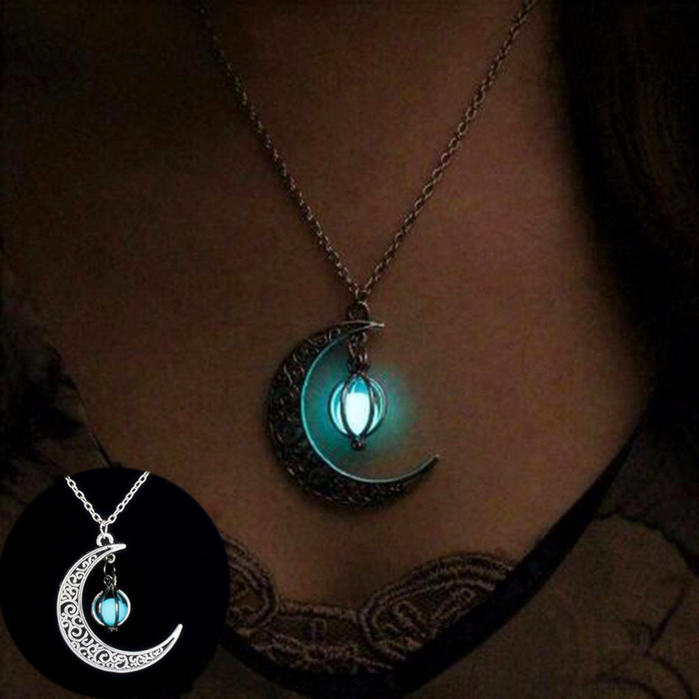 NYXIE GlowWisp Moon Pendant Necklace