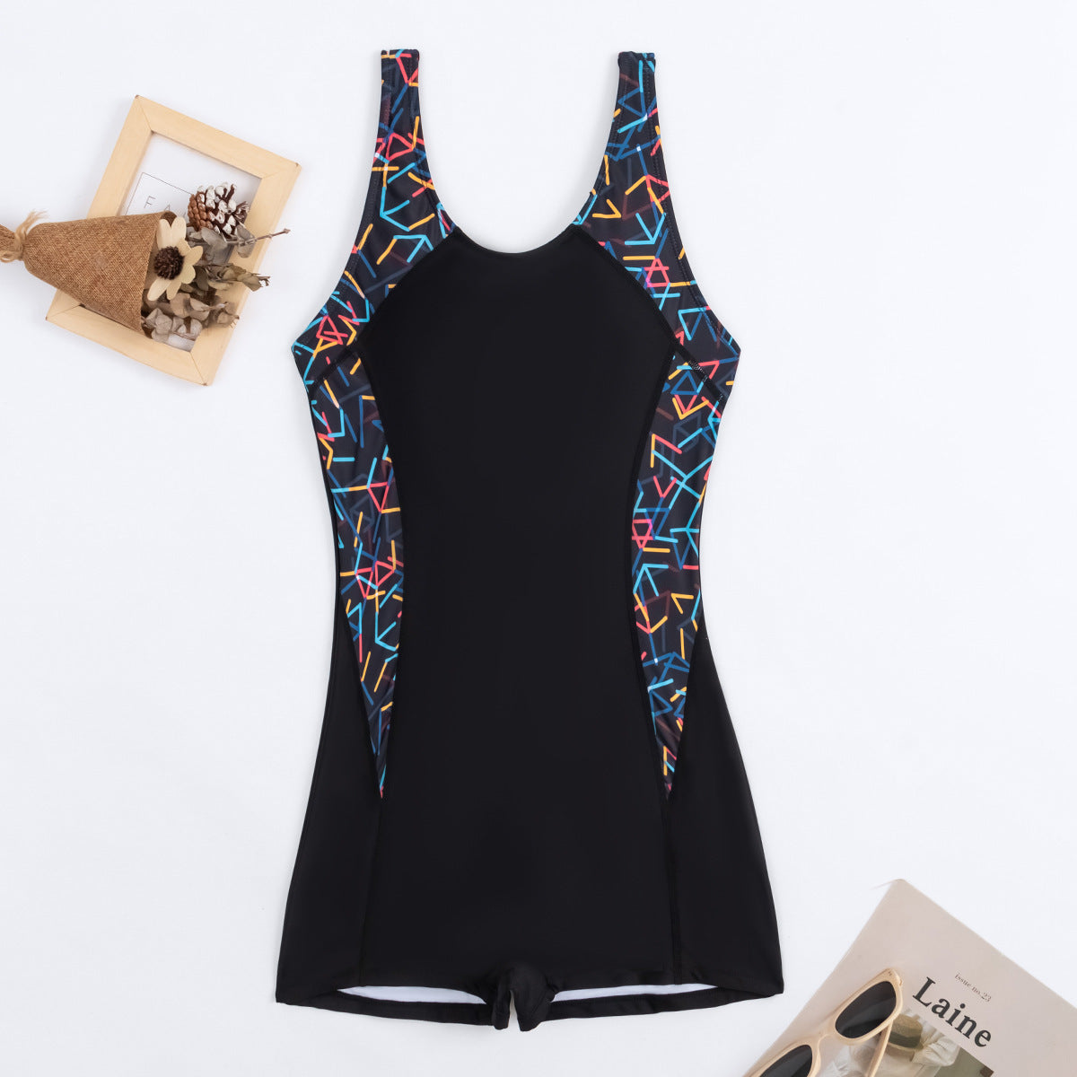 Summer Soirée Bodysuit - Printed One-piece Beach Swimsuit