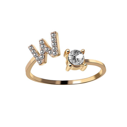 AlphaCrest Initial Ring Collection - Initial Letter Ring - Bnoli