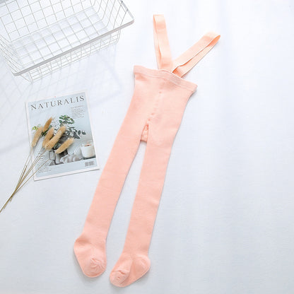 Bnoli Combed Cotton Baby Crawling Cross Overalls pink