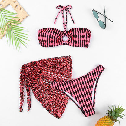 Coastal Couture Trio - Swimsuit Bikini Tube Top Three-piece Suit