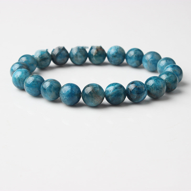 Majestic Blue Apatite Ensemble - Natural Blue Apatite Bracelets