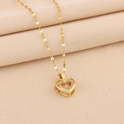 NYXIE TwinHeart Titanium Necklace