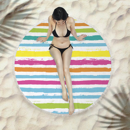 Sunbreeze Circular Towel - Fringed Beach Round Towel