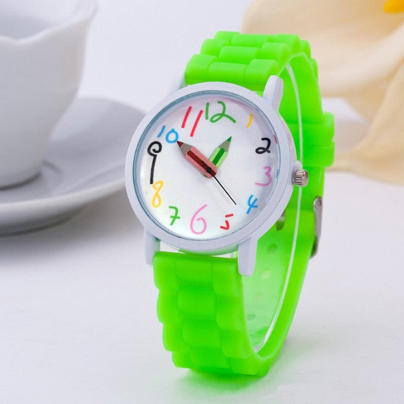 Whimsy Wonder Timepiece - Children Silicone Quartz Watch green