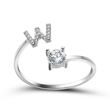 AlphaCrest Initial Ring Collection - Initial Letter Ring - Bnoli