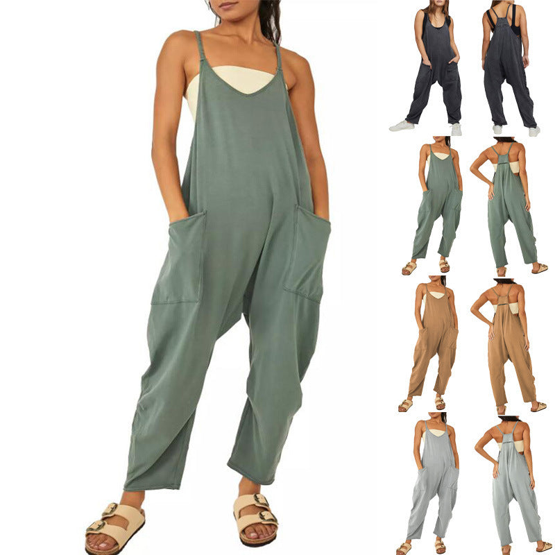 Breezy Sleeveless Romper Suit - Summer Women's Loose Sleeveless Jumpsuits